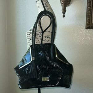 Inc International Concepts Women's Bianca Tote Wine Snake black Handbag